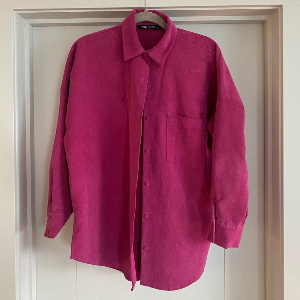 Hot pink long sleeve shirt